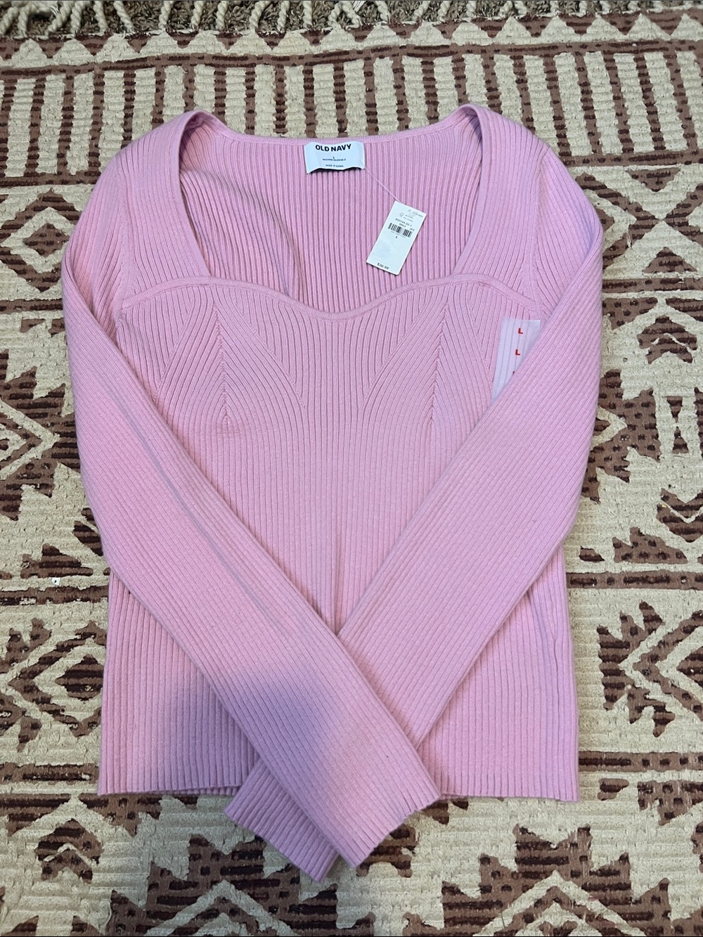 Old Navy Light Pink Ribbed Crop